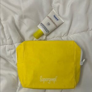 Supergoop! Yellow Cosmetic Bag with Glow Screen
